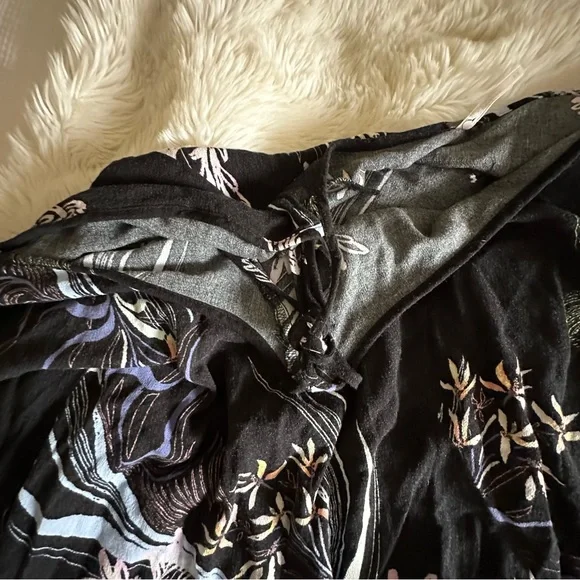 FREE PEOPLE Clear Skies Cold Shoulder Black Short Dress - Picture 4 of 7